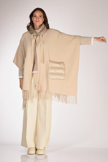 Poncho Warmy Beige Donna - 6