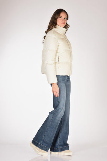 Piumino Velluto Beige Donna - 4