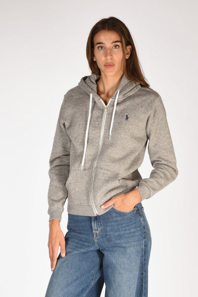 Felpa Full Zip Grigio Donna