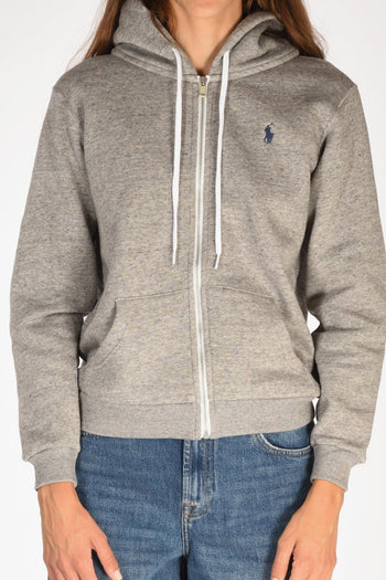 Felpa Full Zip Grigio Donna - 3