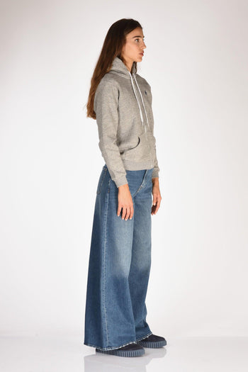 Felpa Full Zip Grigio Donna - 4