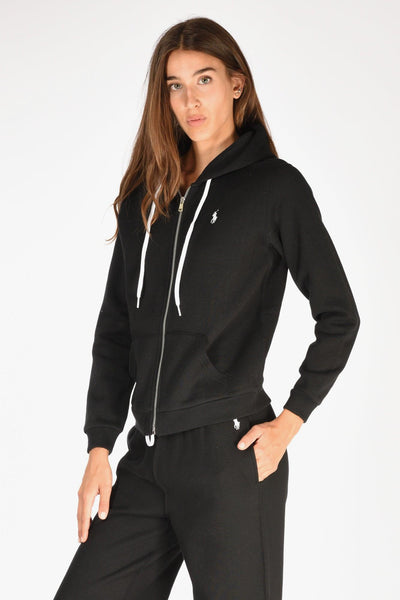 Felpa Full Zip Nero Donna