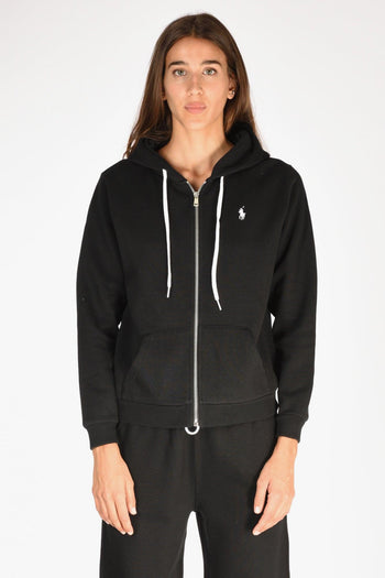 Felpa Full Zip Nero Donna - 2