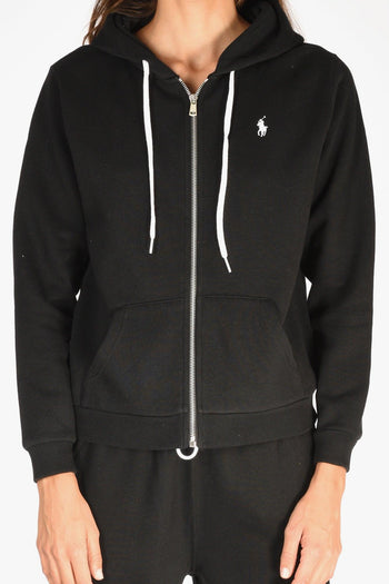Felpa Full Zip Nero Donna - 3