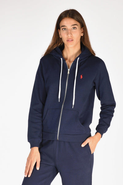 Felpa Full Zip Blu Donna