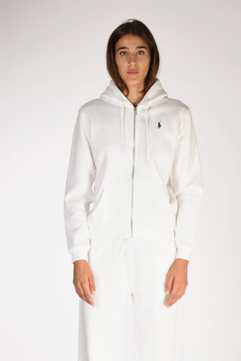 Felpa Full Zip Bianco Donna - 2