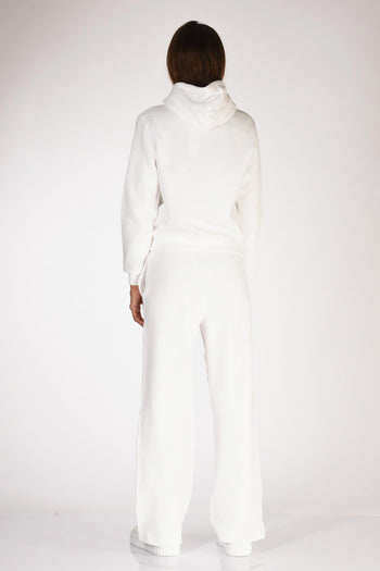 Felpa Full Zip Bianco Donna - 5