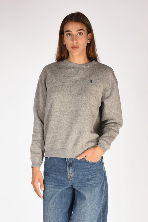 Felpa Girocollo Grigio Donna