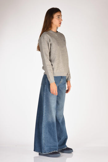 Felpa Girocollo Grigio Donna - 4