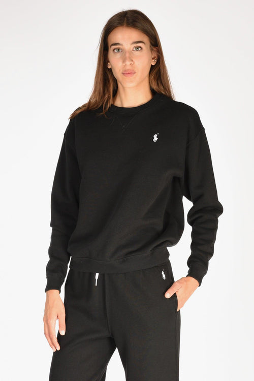 Felpa Girocollo Nero Donna