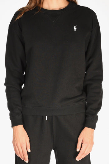 Felpa Girocollo Nero Donna - 3