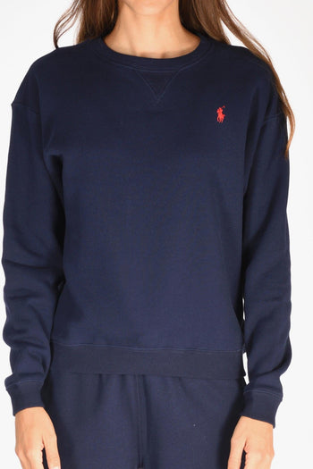 Felpa Girocollo Blu Donna - 3