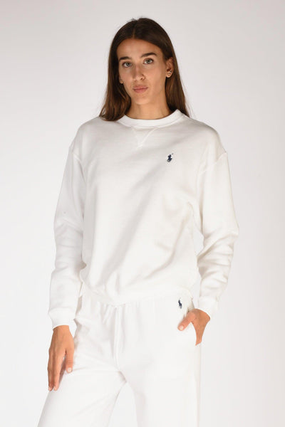 Felpa Girocollo Bianco Donna