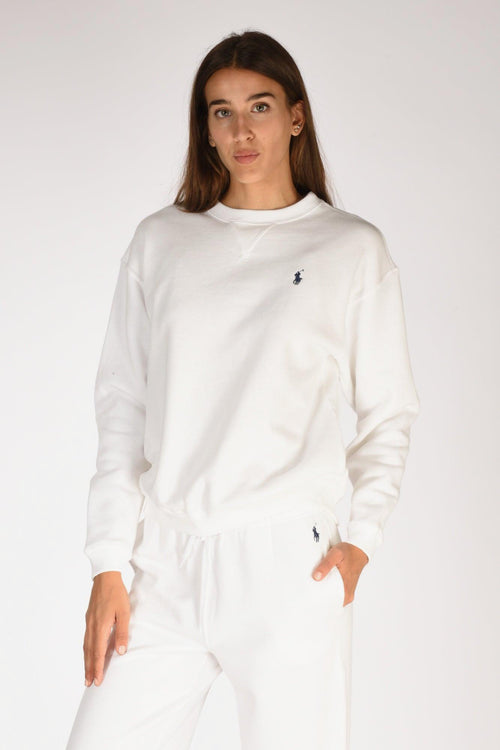 Felpa Girocollo Bianco Donna