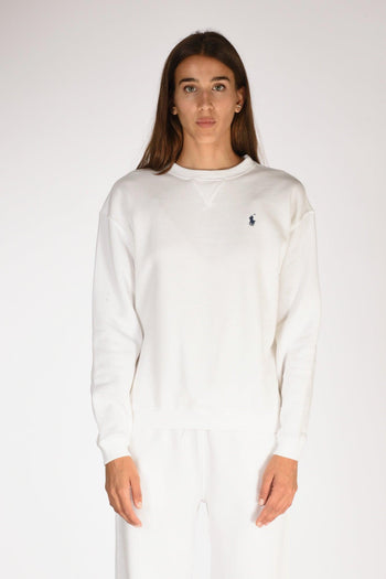 Felpa Girocollo Bianco Donna - 2