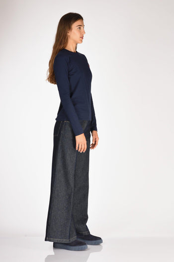 T-shirt M/l Blu Donna - 4