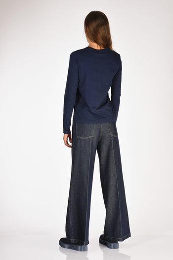 T-shirt M/l Blu Donna - 5