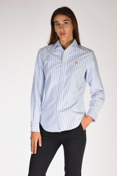 Camicia Polo Azzurro/bianco Donna