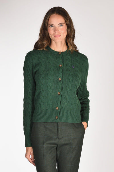 Cardigan Polo Verde Donna