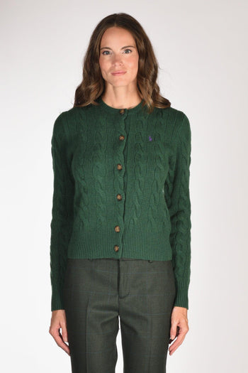 Cardigan Polo Verde Donna - 2