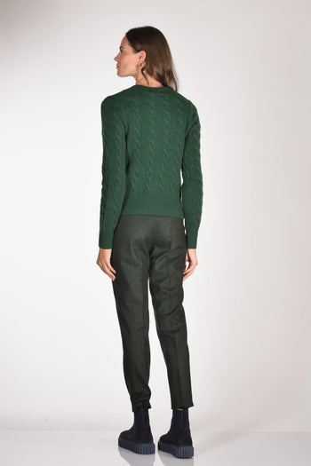Cardigan Polo Verde Donna - 5