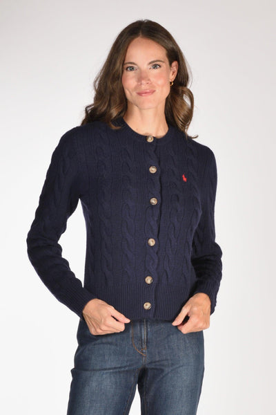 Cardigan Polo Blu Donna