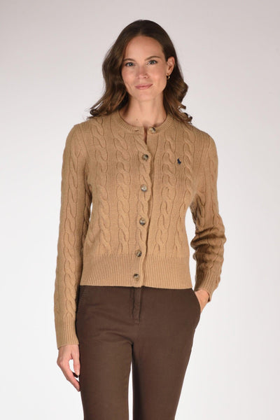Cardigan Polo Beige Donna