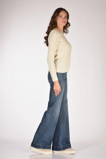 Maglia Polo Bianco Naturale Donna - 4