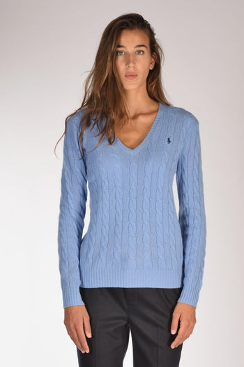 Maglia V Polo Azzurro Donna - 2