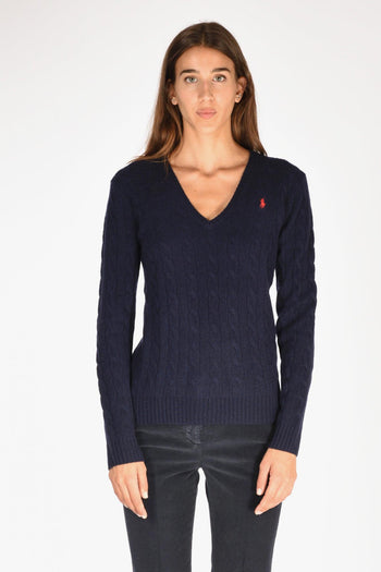 Maglia V Polo Blu Donna - 2