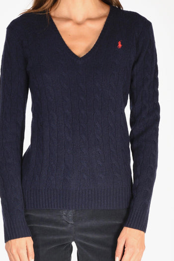 Maglia V Polo Blu Donna - 3