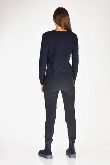 Maglia V Polo Blu Donna - 5