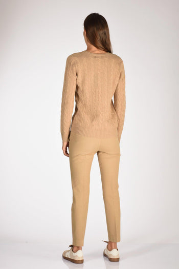 Maglia V Polo Beige Donna - 5
