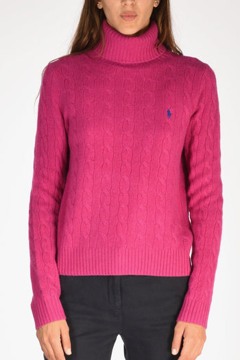 Collo Alto Polo Fucsia Donna - 3