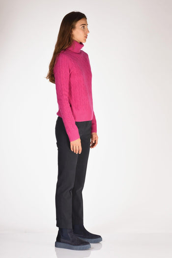 Collo Alto Polo Fucsia Donna - 4