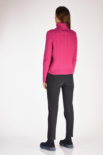 Collo Alto Polo Fucsia Donna - 5