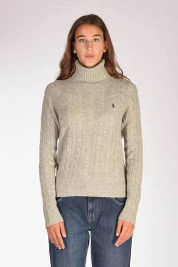 Collo Alto Polo Grigio Donna - 2