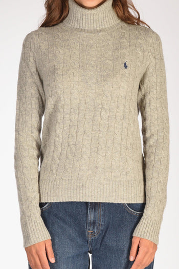 Collo Alto Polo Grigio Donna - 3