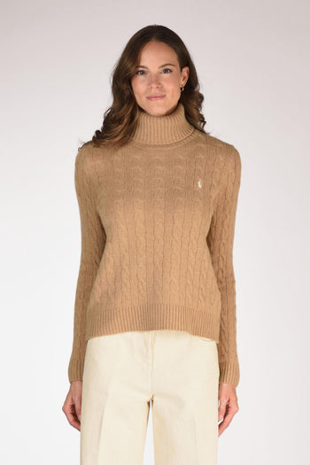 Collo Alto Polo Beige Donna - 2