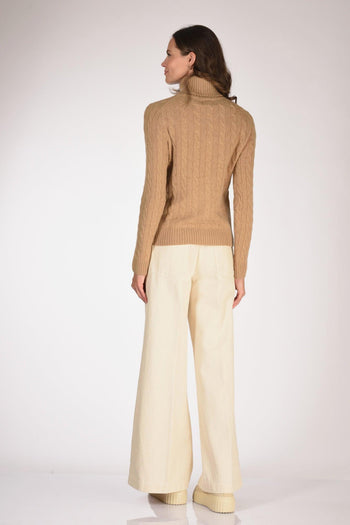 Collo Alto Polo Beige Donna - 5