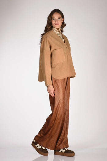 Giacca Pelle Beige Donna - 4