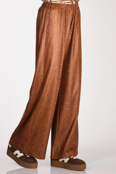Pantaloni Suede Marrone Chiaro Donna