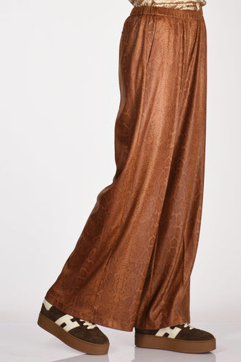 Pantaloni Suede Marrone Chiaro Donna - 5