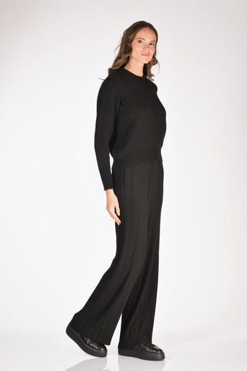 Pantalone Plisse Nero Donna - 2