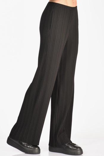 Pantalone Plisse Nero Donna - 5