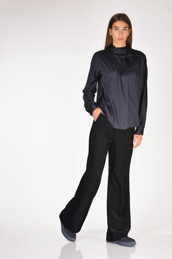 Pantalone Velluto Blu Donna - 2