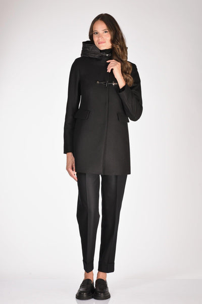 Cappotto Toggle Nero Donna