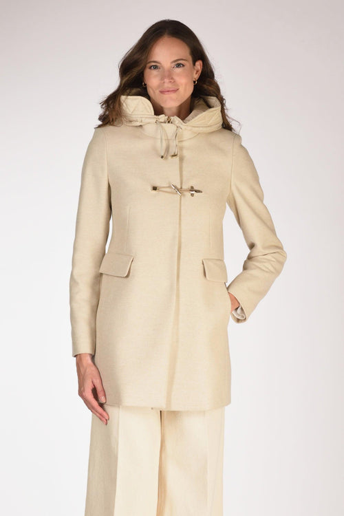 Cappotto Toggle Bianco Naturale Donna