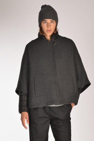 Cappa Con Piumino Grigio Donna