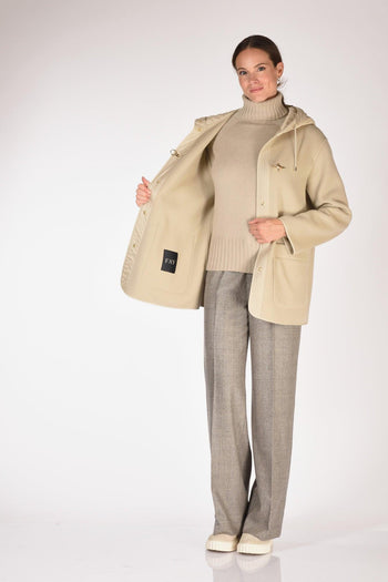 Caban Gancio Beige Chiaro Donna - 6
